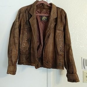 Leather Bomber Jacket